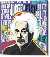 Albert Einstein Quote Pop Art 11x14 In Acrylic Print