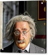 Albert Einstein Wax Figure Wall Art Acrylic Print