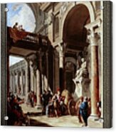 Alexander The Great Cutting The Gordian Knot By Giovanni Paolo Pannini Acrylic Print
