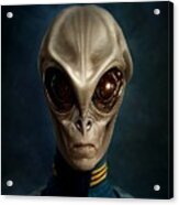 Alien In Flight Uniform Acrylic Print