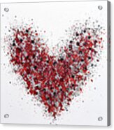 Alizarin Crimson Heart Acrylic Print