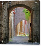 Alley With Cat Acrylic Print