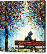 Alone On A Bench Acrylic Print