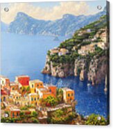 Amalfi Coast, Italian Panorama, 05 Acrylic Print