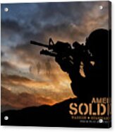 American Army Soldier Acrylic Print