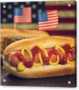 American Hotdog For 4th Of July Acrylic Print