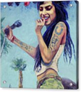 Amy Winehouse Coachella Festival, 2017 Acrylic Print