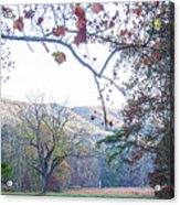 An Autumn Morning In A Mountain Valley Acrylic Print