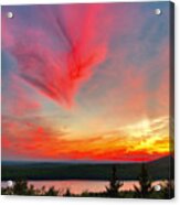 Angel Wings At Sunset Acrylic Print