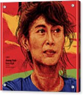 Anna San Suu Kyi, 1990 Acrylic Print