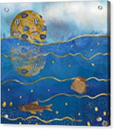 Aquatic Moon - Surrealist Dreamworld Acrylic Print
