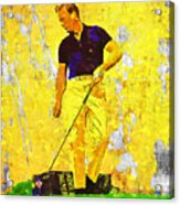 Arnold Palmer Legend In Yellow Acrylic Print
