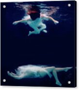 Artist Magically Composite Floating With Her Flute 34 Acrylic Print