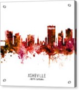 Asheville North Carolina Skyline #71 Acrylic Print