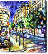 At Night On Montmartre Acrylic Print