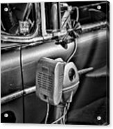 At The Drive In Movie Black And White Acrylic Print