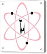 Atom Cat In Pink Transparent Background Acrylic Print