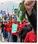 Auto Workers Strike Acrylic Print