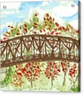 Autumn At Bellamy Park Bridge Acrylic Print