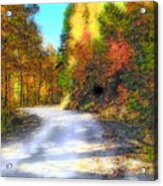Autumn Country Road Acrylic Print