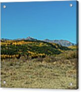 Autumn Rocky Mountain Ranch Panorama 2 Acrylic Print