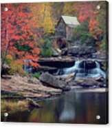 Autumn Splendor At Glade Creek Gristmill Acrylic Print
