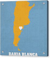 Bahia Blanca Argentina Founded 1895 World Cities Heart Acrylic Print