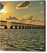 Bahia Honda Bridge At Sunset Acrylic Print
