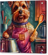 Baking With The Terrier Acrylic Print