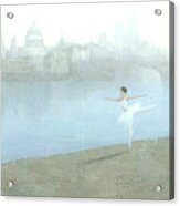 Ballerina On The Thames Acrylic Print
