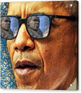Barack Obama Martin Luthor King Acrylic Print