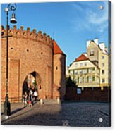 Barbican In Old Town Of Warsaw City Acrylic Print