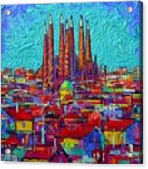 Barcelona Abstract Cityscape - Sagrada Familia Acrylic Print