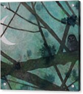 Barred Owl Moon Acrylic Print