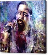 Barry White Collage Acrylic Print