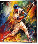 Baseball Passion - Baseball Colorful Art Acrylic Print
