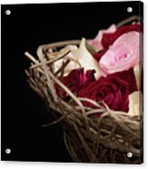 Basket Of Roses Acrylic Print