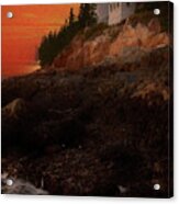 Bass Harbor Lighthouse Sunset Acrylic Print