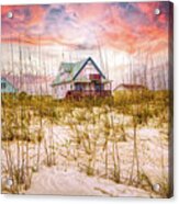 Beach Cottage On The Sand Dunes Acrylic Print