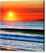 Beach Haven Sunrise Colors On Long Beach Island Acrylic Print