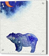 Bear And Moon Acrylic Print