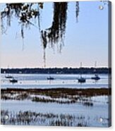 Beaufort South Carolina Waterfront Panorama Acrylic Print