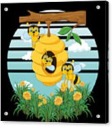 Beehive Save The Bees Gift Acrylic Print