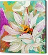 Bees And Flowers And Leaves Acrylic Print