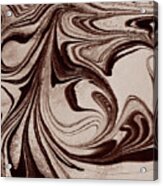 Beige Brown Agate And Marble Watercolor Stone Collection Viii Acrylic Print