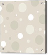 Beige Polka Dots Acrylic Print