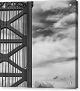 Benjamine Franklin Suspension Bridge And Lamp Post 2 Acrylic Print