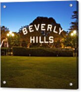 Beverly Hills Sign In California Acrylic Print