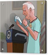 Biden First Press Conference Acrylic Print