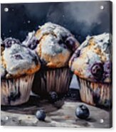 Big Blueberry Muffins Acrylic Print